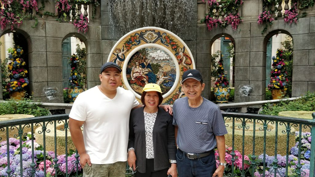 My parents at the Bellagio Conservatory & Botanical Gardens